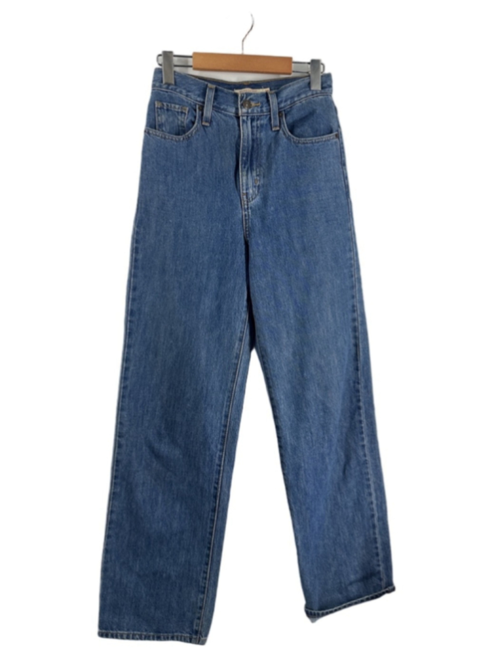 Levi's High Waisted Straight Blue Jeans medium blue y2k 90's Size 24